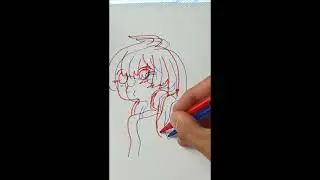 Drawing the Honey Pie Girl.💖 #animedrawing #animegirl #shorts