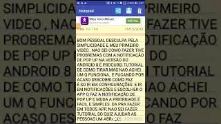 COMO REMOVER NOTIFICAÇÃO DE POP UP DE APLICATIVOS NO ANDROID 8