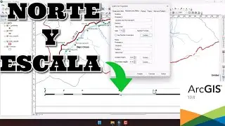 como insertar NORTE y ESCALA de BARRA en arcgis 10 8
