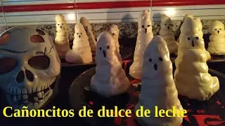 👻Fantasmitas para Halloween 🎃o cumpleaños divertidos🎉, cañoncitos de dulce de leche