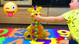 Забавный жираф kiddieland с машинками