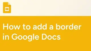 How to add a border in Google Docs