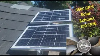 Solar 12v Exhaust fan 180CFM kit | JoeteckTips