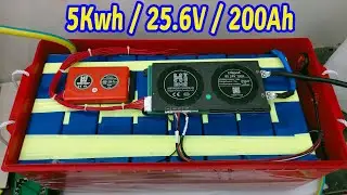 How to assembly battery 25.6V 200Ah  5Kwh with active balancer