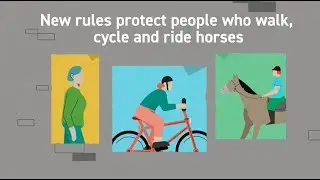 The Highway Code has changed to protect people who walk, cycle and ride horses (with subtitles)