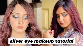silver eye makeup tutorial #Sakinanoor