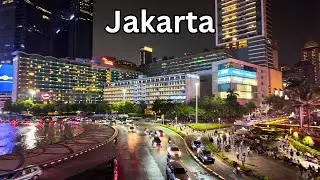 Jakarta is AMAZING at Night! Walking Tour 4K - Indonesia