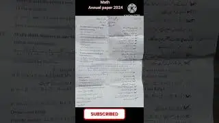 10th class Math/ Annual paper 2024..........