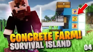 The Quest For An AFK Concrete Farm! - Chunky's Survival Island | Episode 4
