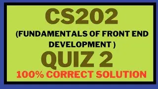 CS202 quiz 2 2024 || CS202 quiz 2  spring 2024 || CS202 quiz 2 solution 2024