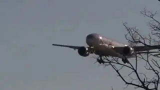 Qatar Airways 777 landing in Philadelphia!