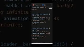 HTML CSS code animation Loading 