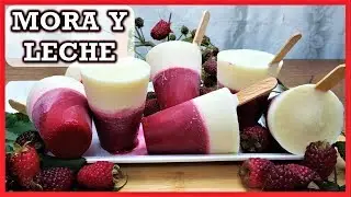 Como hacer HELADOS de MORA - helados de leche con MORA cremosos