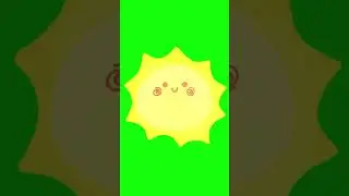 FREE Happy Sun Animation [4K Green Screen] - No Copyright Cartoon VFX for Kids Content & YouTube