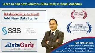 Creating New Data Column using Report Builder | Lecture #5 |  New Data Item | SAS VA Training