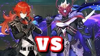MUST SEE  INSANE DILUC VS TARTAGLIA(no food buff, no healer)