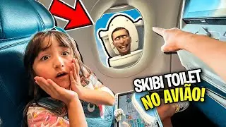 SKIBIDI TOILET na VIDA REAL! O SKIBIDI TOILET ESTÁ no AVIÃO indo para NOVA IORQUE! Pai Também Vloga