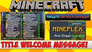 Minecraft Plugin Tutorial - Title Welcome Message