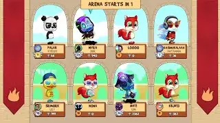 Adorable Cute Lion, Water Spike and Robot Axolotl with black cloud, Arena Run Gameplay