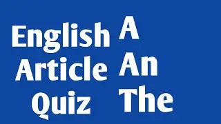@english Article Quiz 