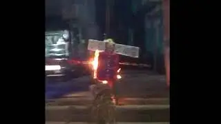 Dasera par jalta hua ravan babrala main