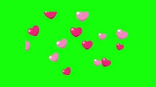 Fizzy heart green screen video background