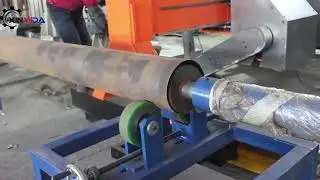 Steel hydraulic rod surface automaic polishing machine
