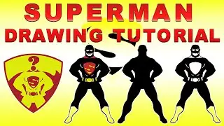 SUPERMAN drawing tutorial in Krita and Illustrator #drawing #superman #art