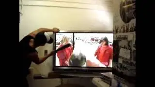 how to fix a plasma tv with a baseball bat and a wall