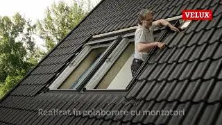 Ferestrele de mansardă VELUX montate în combinații, cu jgheab reglabil, fac față provocărilor meteo