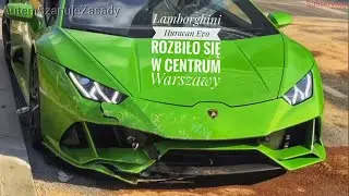 Lamborghini Huracan Evo rozbiło się w centrum Warszawy