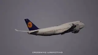 6 MINUTES AIRPLANES AT  FRANKFURT AIRPORT BEFORE THE STRIKE