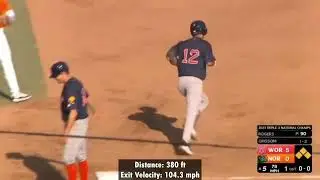 Vaughn Grissom Crushes a Grand Slam in AAA to give Worcester a 9-0 lead WOR @ NOR 08-25-2024