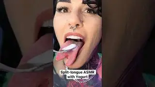 ASMR Split-tongue w/ Yogurt 