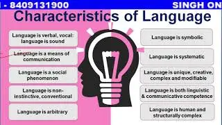 Modern Linguistics // Language and Its Characteristics // BA Part 3 // Paper 8