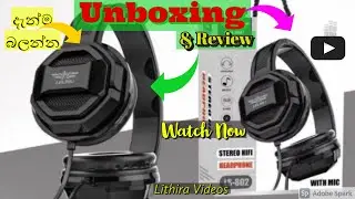 Unboxing & Review Lelisu LS-802 Headset | Headphone | Lithira Videos
