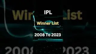 IPL Winner List from 2008 to 2023 | 