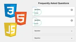 HTML Modern FAQ Tutorial | CSS HTML Javascript | Mini frontend project