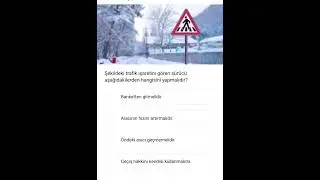 Ehliyet sınavında çıkmış trafik soruları 