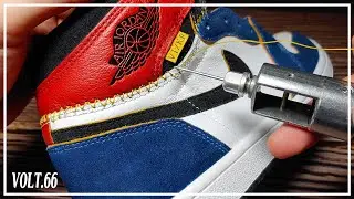 [Custom Shoes] AJ1 Smoke Gray to AJ UNION Blue Toe Custom Part 2