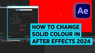 How To Change Solid Color In After Effects 2024 | After Effects Tutorial 2024
