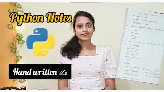 Python Notes PDF 📖 | Handwritten Python Notes for Beginners👍