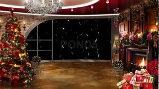 Christmas TV Studio Set 03 - Virtual Green Screen Background Loop