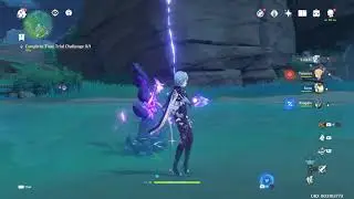 Genshin Impact - Grab the floating Electroculus by summoning an Electrogranum