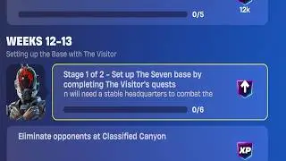 Set up The Seven base by completing The Visitor's quests - Fortnite Weekly Quests