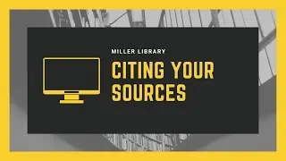Citing Your Sources