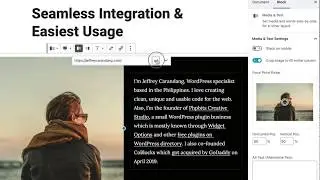 Gutenberg Media and Text Block Image Link