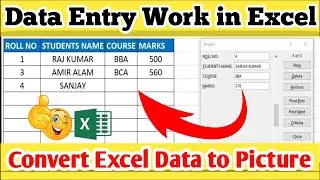 Data Entry Work in Microsoft excel
