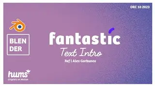 Blender | Kinetic Typography Tutorial | Fantastic Text