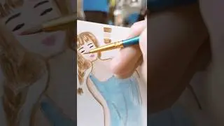 DIY gambar cewek cute #catair #menggambarsederhana #painting